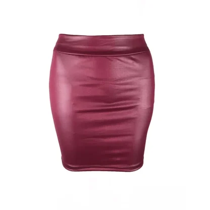 Pencil Solid Mini Skirts - Image 4