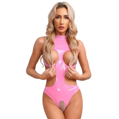 Sexy Open Cup Crotchless Bodysuit