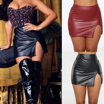 Sexy Solid Pencil Mini Skirts - Image 6