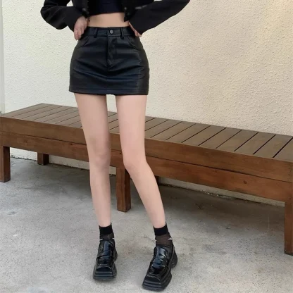 Sexy Fitted Mini Black Skirt - Image 5