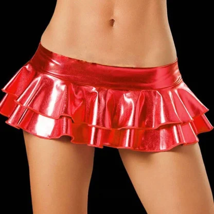 Sexy Metallic Tiered Micro Skirts - Image 6