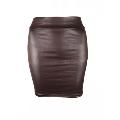 Pencil Solid Mini Skirts - Image 3