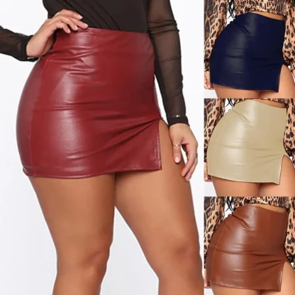 Sexy Solid Pencil Mini Skirts - Image 5
