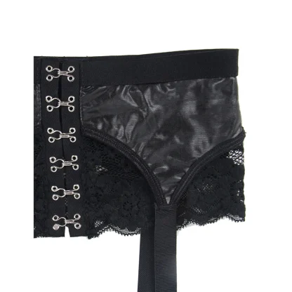 Lace Trim Hooked Garter Belt - Image 3
