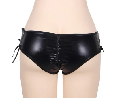 Crotchless Ruched Lace-up Panty - Image 7
