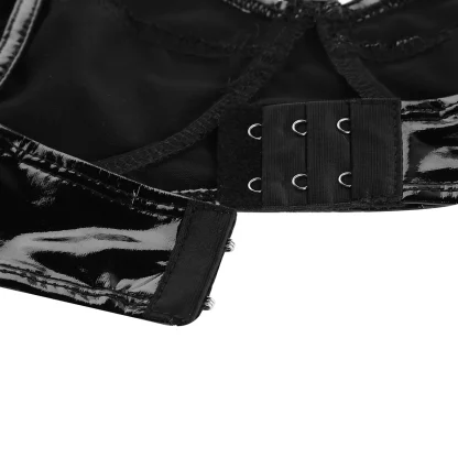 Solid Glossy Wireless Bra - Image 7