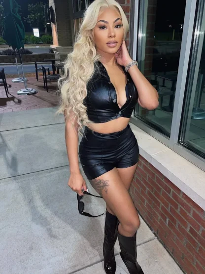 Sexy Black Skinny Top Set - Image 6