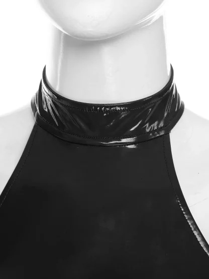 Open Cup Halter Teddy Lingerie - Image 5