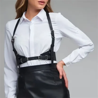 Adjustable Belt Black Corset Harness - Image 4