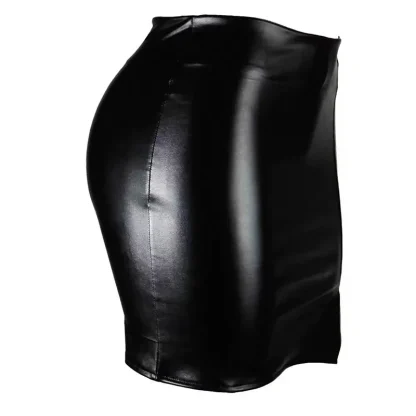 Black Chic Slit Mini Skirt - Image 5