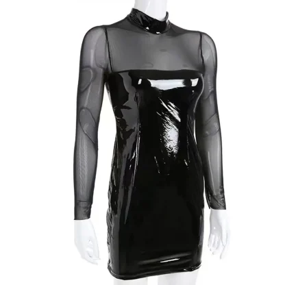 Mesh Sleeve Bodycon Dress - Image 4