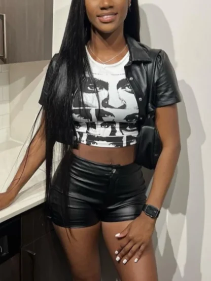 Sexy Black Skinny Top Set - Image 4