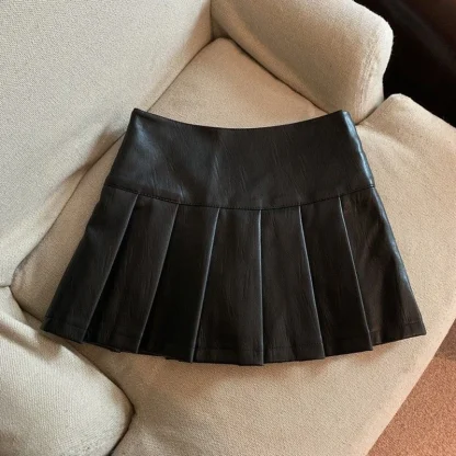 A-line Chic Pleated Mini Skirts - Image 2