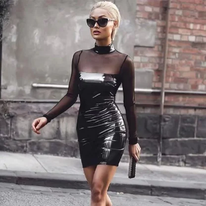 Mesh Sleeve Bodycon Dress