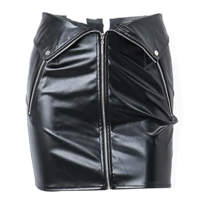 Multi Zippered Skinny Mini Skirt - Image 6