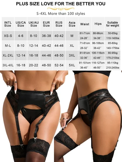 Plus Size Lace Garter Belt - Image 7