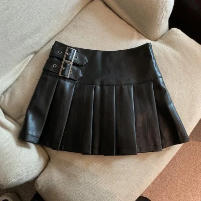 A-line Chic Pleated Mini Skirts