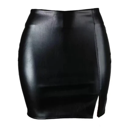 Black Chic Slit Mini Skirt - Image 4
