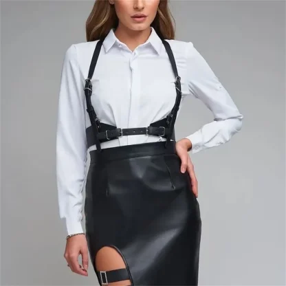 Adjustable Belt Black Corset Harness - Image 3