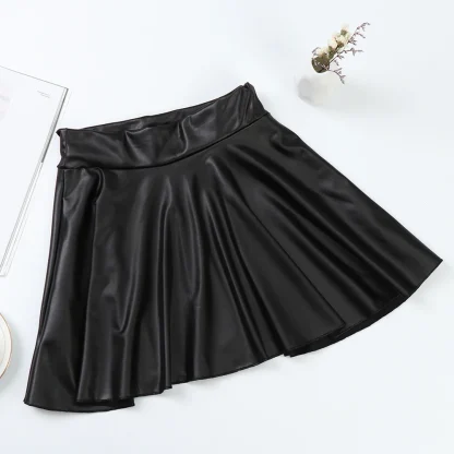 High-waist Black Mini Skater Skirt - Image 5