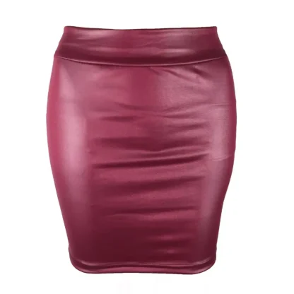 Skinny Solid Mini Skirts - Image 3
