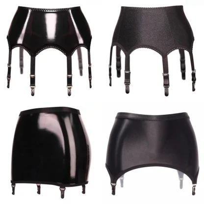 Solid Micro Skirt Garter Belt - Image 7