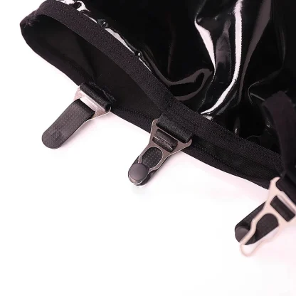 Glossy Mini Skirt Garter Belt - Image 3