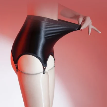 Solid Micro Skirt Garter Belt - Image 5