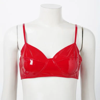 Glossy Wire-free Solid Bras - Image 4