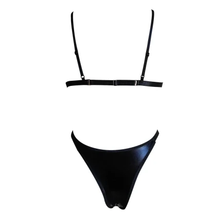 Black Triangle Cup Lingerie Set - Image 6