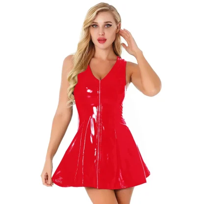 Zippered Glossy Tank Babydoll - Image 4