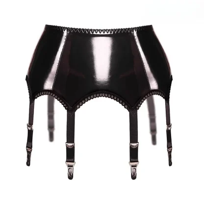 Sexy Lace Trim Solid Garter Belt - Image 2