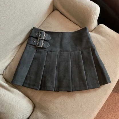 A-line Chic Pleated Mini Skirts - Image 3