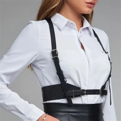 Adjustable Belt Black Corset Harness - Image 5