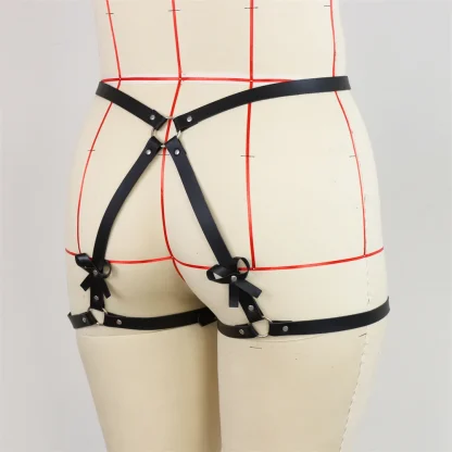 Bowknot Black Thigh Harness - Image 4