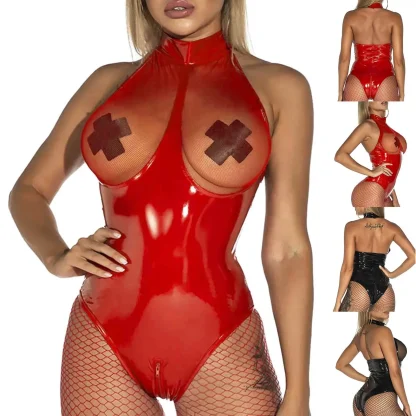 See-through Cup Halter Bodysuits - Image 7