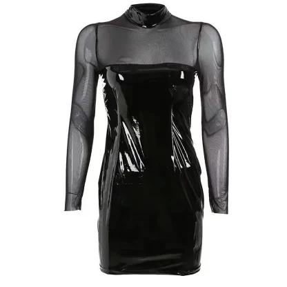 Mesh Sleeve Bodycon Dress - Image 5