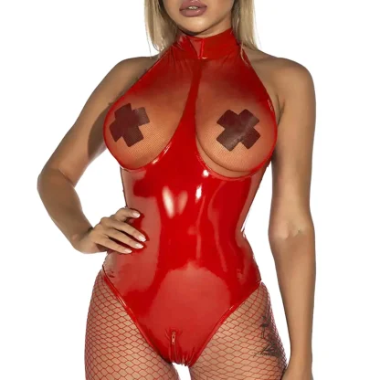 See-through Cup Halter Bodysuits - Image 4