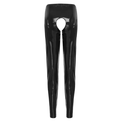 Crotchless Black Leggings - Image 3