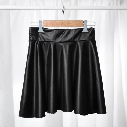 High-waist Black Mini Skater Skirt - Image 3