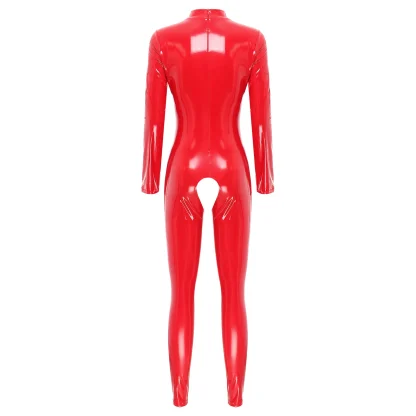 Open Crotch Glossy Catsuit - Image 5