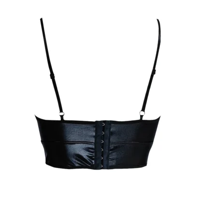 Ruched Ring Black Bralette - Image 6