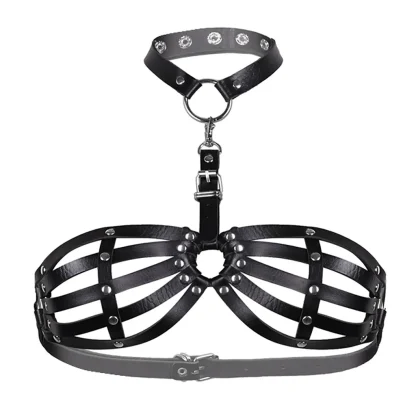 Sexy Black Harness Bra - Image 7