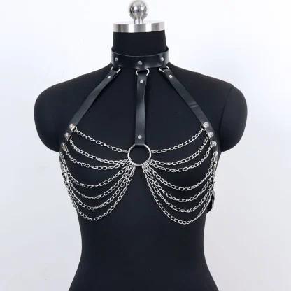 Chain Halter Bra Harness - Image 5