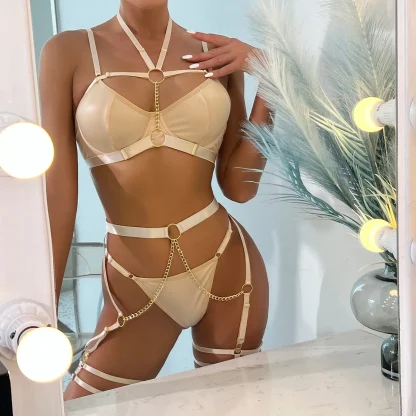 Sexy Chain Solid Lingerie Set - Image 5