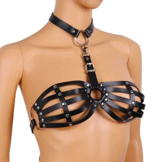 Sexy Black Harness Bra