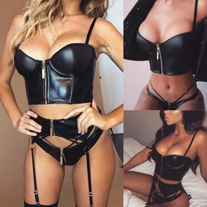 Sleek Black Lingerie Set - Image 6