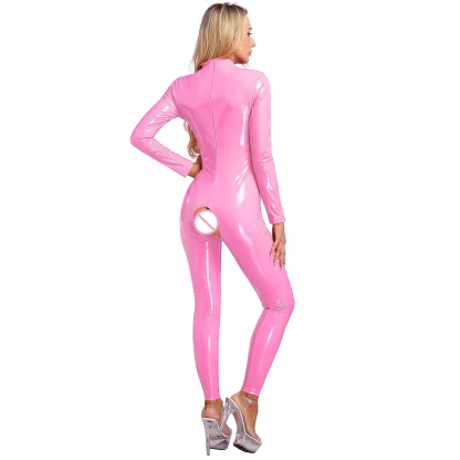Open Crotch Glossy Catsuit - Image 6