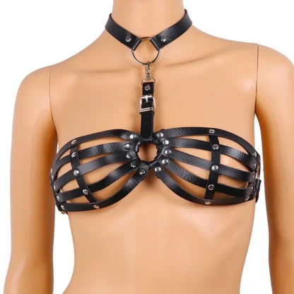 Sexy Black Harness Bra - Image 2