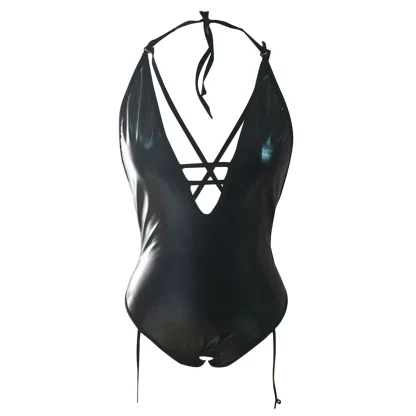 Plus Size Open Crotch Bodysuit - Image 2